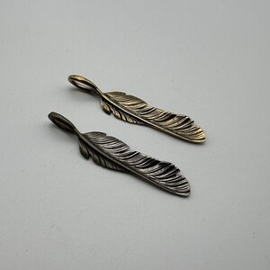 Brass Feather Charm Gifts,Jewelry Finding Necklace DIY Pendants
