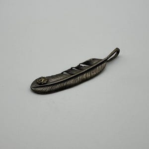 Old Silver Feather Charm Gifts,Jewelry Finding Necklace DIY Pendants