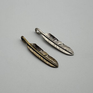 Brass Feather Charm Gifts,Jewelry Finding Necklace DIY Pendants