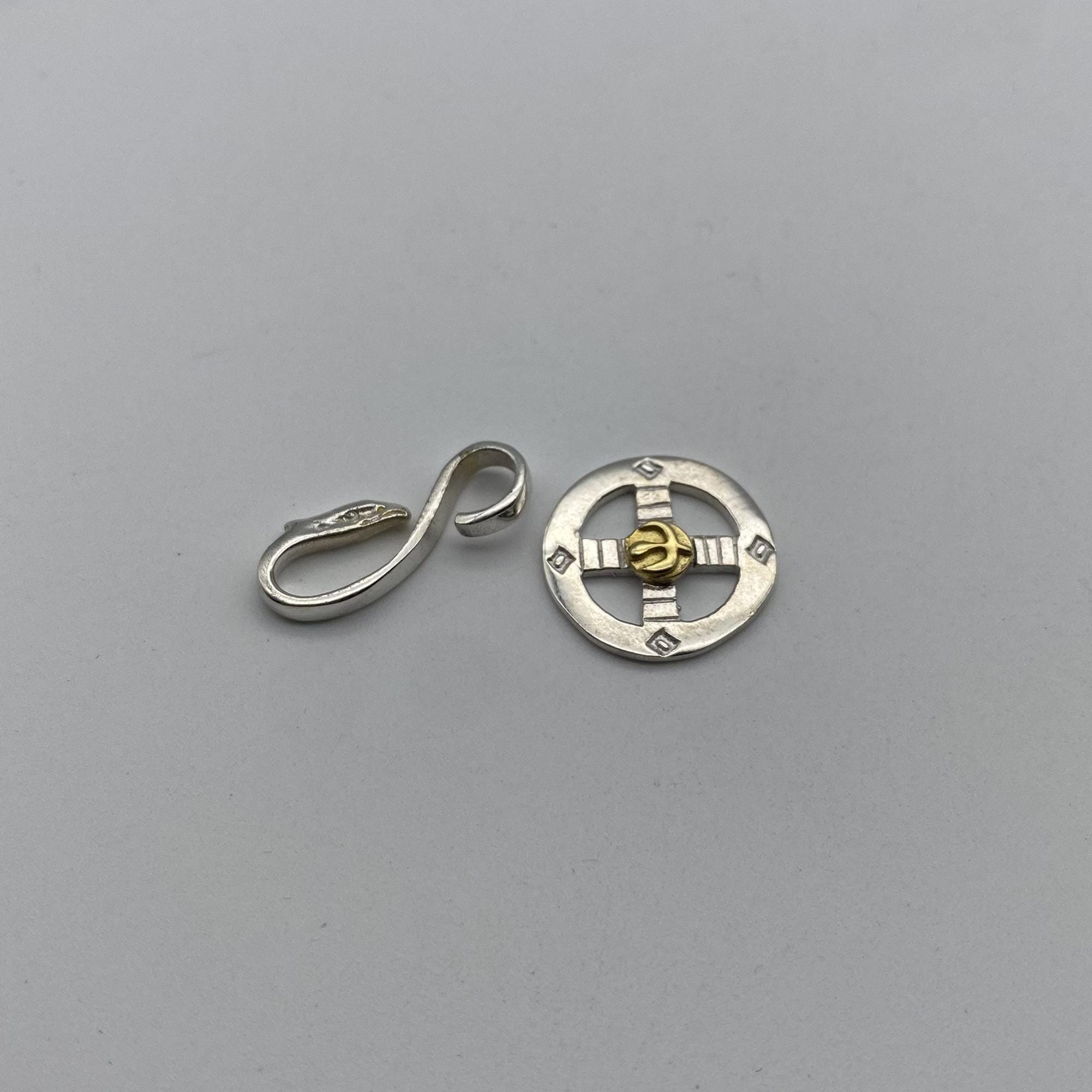 Sterling Silver Goro's Wheel Connector Necklace Chain Clasp
