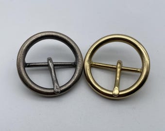 34mm Round Copper Buckle Women Leather Strap Buckle