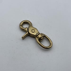 Solid Brass Snap Hook,Snap Clasp,Leather Strap Hook,Dog Collar Buckle,Brass Swivel Carabiner