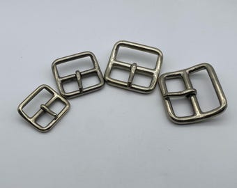 Silver Belt Buckle,Copper Casted Buckle,Leather Crafting Hardwares,Leather Boots Buckle,Bag Fastener Buckle,Size 26/30/35/38.5mm