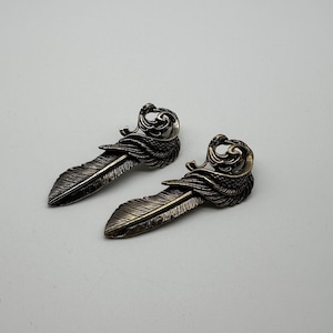 Brass Feather Art,Feather Accessories Charm Pendants for Decoration