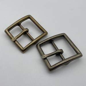 Vintage Copper Buckle 1 1/2&#39;&#39; Leather Strap Fasten Buckle