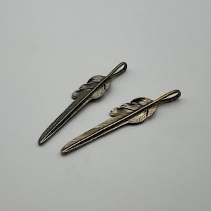 Brass Feather Charm Gifts,Jewelry Finding Necklace DIY Pendants