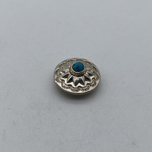 Flower Concho Screw Back Sterling Silver Concho Leather Decoration Hardwares/Jacket Sewing Buttons,Ring Finish/Pin Finish Custom Made