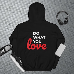 Sudadera con capucha gráfica unisex: sudadera negra estética con estampado de texto / Sudadera acogedora de estilo urbano / Regalo para él o para ella