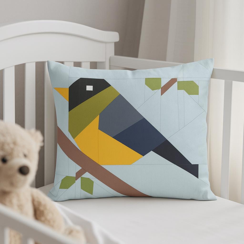 Bird Quilt Block Pattern – Easy FPP Sewing Template in 8, 10, 12, Inch ...