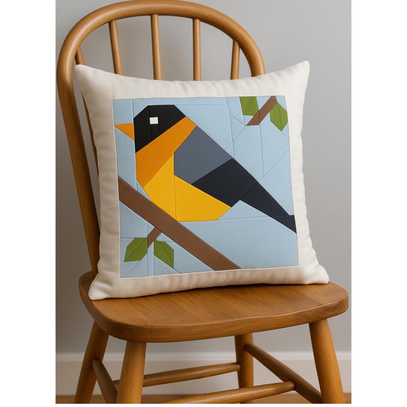 Bird Quilt Block Pattern – Easy FPP Sewing Template in 8, 10, 12, Inch ...