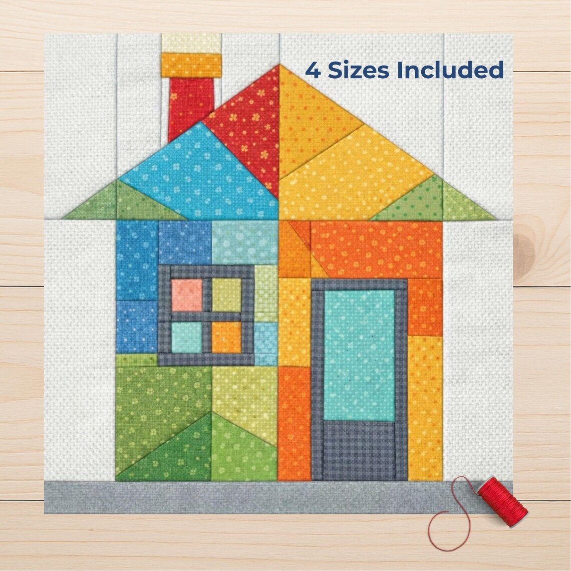 Fpp Patchwork Patchwork House FPP Quilt Block Pattern - Modern Paper Piecing Home ...