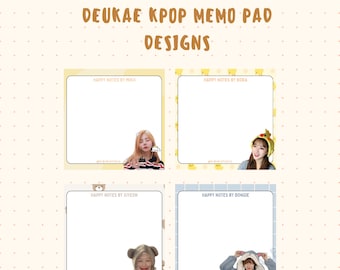 Bloc de Notas K-pop (Dreamcatcher, IVE, NMIXX) Linda Papelería Kawaii - Papel de Carta - Papel Kawaii - Papelería Coreana - Memo Pad Kawaii