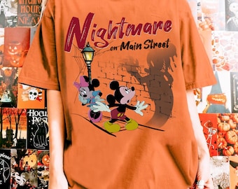Retro Nightmare On Main Street Shirt, Vintage Mickey Halloween Shirt,Disney Halloween Shirt, Mickey's Not-So-Scary,Halloween Party 2025