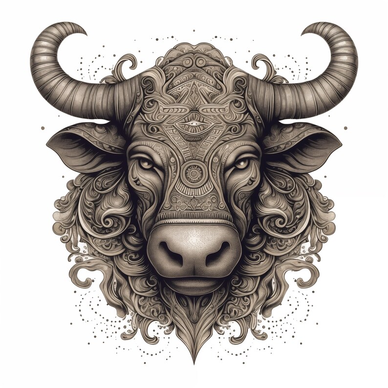 Gothic Taurus the Enchanted Bull 4 High Quality Pngs,tshirt File