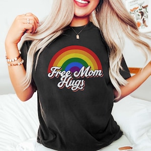 Free Mom Hugs png, Pride Month png, LGBTQ Mom png, LGBT Ally png, Protect Trans Kids Top, Rainbow Pride png, Gay Rights png