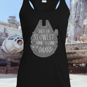 Star Wars Inspired Athletic Running Tank Top, Millennium Falcon Running Tank, runDisney Sweat-Wicking Tank Top, Slowest Runner