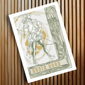 Robin Hood Art Print: Medieval Legend, Sherwood Forest (Digital Download)