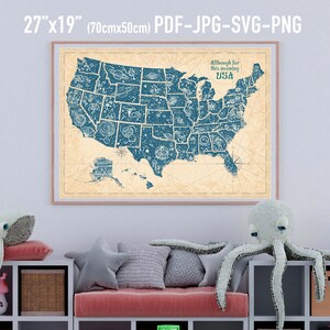 Night america state map, america state map, funny Night america map, united states map, america map, printable for kids room america map,