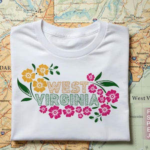 West Virginia flower png, west virginia svg, West Virginia Png, West Virginia logo Clipart, States Clipart, Floral PNG, WV, Virginia Flowers
