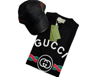 Vintage Gucci  Herren T-Shirt & Cap - Sommer -Set