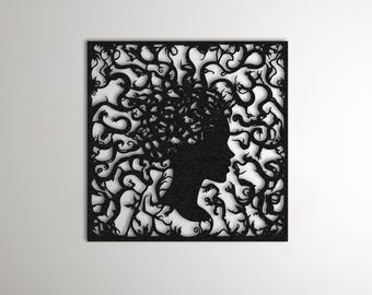 Metal Medusa Wall Art, Headboard Metal Wall Art, Mythology Greak Metal Wall Decor, Gift for Her, iconic Wall Art, Unique Birthday Gift