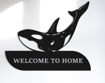Custom Metal Sign, Personalized Metal Words, Shark Decor, Whale Shark Sign, Custom Design, Your Text Made To Order Script Name Sign, Wall