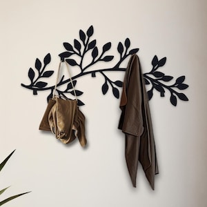 Perchero de pared extragrande con forma de rama de árbol, organizador moderno para entrada, ganchos decorativos, soporte para bolsos, perchero para sombreros, ganchos de pared únicos, perchero para sombreros