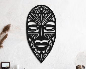 African Mask Metal Wall Art, African Traditional Mask, Mask Decor, Authentic Wall Hanging, Wall Mask, African Wall Art, Gift for African