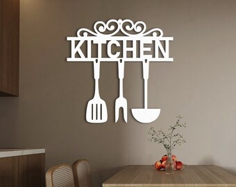 Custom Metal Kitchen Sign: Personalized Wall Decor