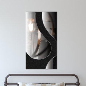 Metal Framed Plexiglass Modern Mirror Wall Decor, Living Room Wall Art, Modern Wall Decor