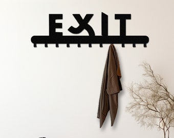 Entryway Exit Metal Hanger,  Entryway Wall Art, Outdoor Wall Art, Clothing Hangers, Home Decor, Kitchen Wall Hanger, Housewarming Gift