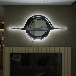 LED Black Hole Plexiglass and Metal Wall Art Decor,Kids Room Decor, Outer Space Art, Cosmic Space Wall Art, Worm-Hole Wall Art, Office Decor