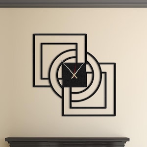 Metal Large Wall Clock, Modern Design Unique Oversize Clock, Oversized Wall Clock, Home Decor For Wall, Modern Home Metal Wall Art, Boho