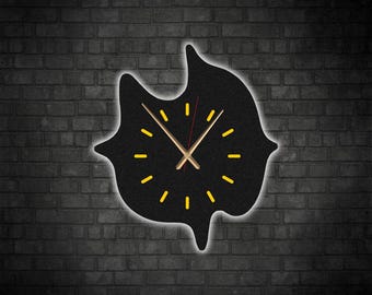 Metalowy zegar ścienny LED, bardzo duży zegar ścienny LED, nowoczesne, ciche, czarne, metalowe zegary, prezent na Walentynki, dekoracja ścienna LED, prezent na parapetówkę