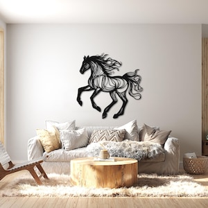 Metallpferdedekor, Pferd Metallwanddekor, Pferdekunst, Metallpferdewandkunst, Metallpferdewanddekor, Metallpferdewandkunst im Freien, Tierkunst