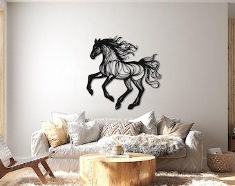 Metal Horse Decor,Horse Metal Wall Decor,Horse Art, Metal Horse Wall Art, Metal Horse Wall Decor, Metal Horse Wall Art Outdoor, Animal Art