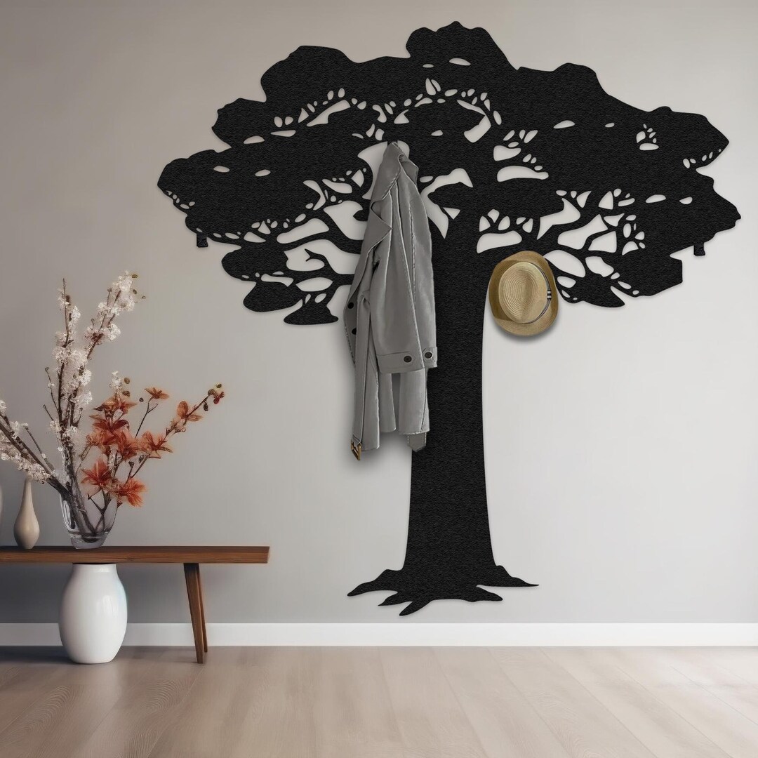 Large Metal Bonsai Coat Rack,tree of Life Metal Art, Entryway Rack ...