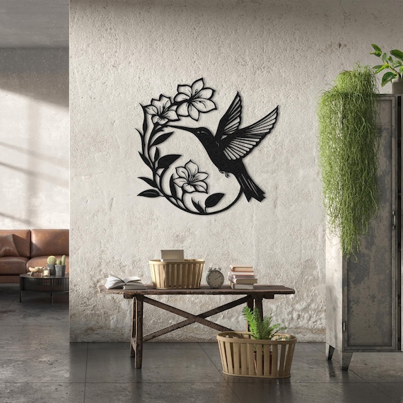 Déco Murale 3 Colibris En Métal - Sculpture Pour Jardin, Patio, Balcon Ou Intérieur