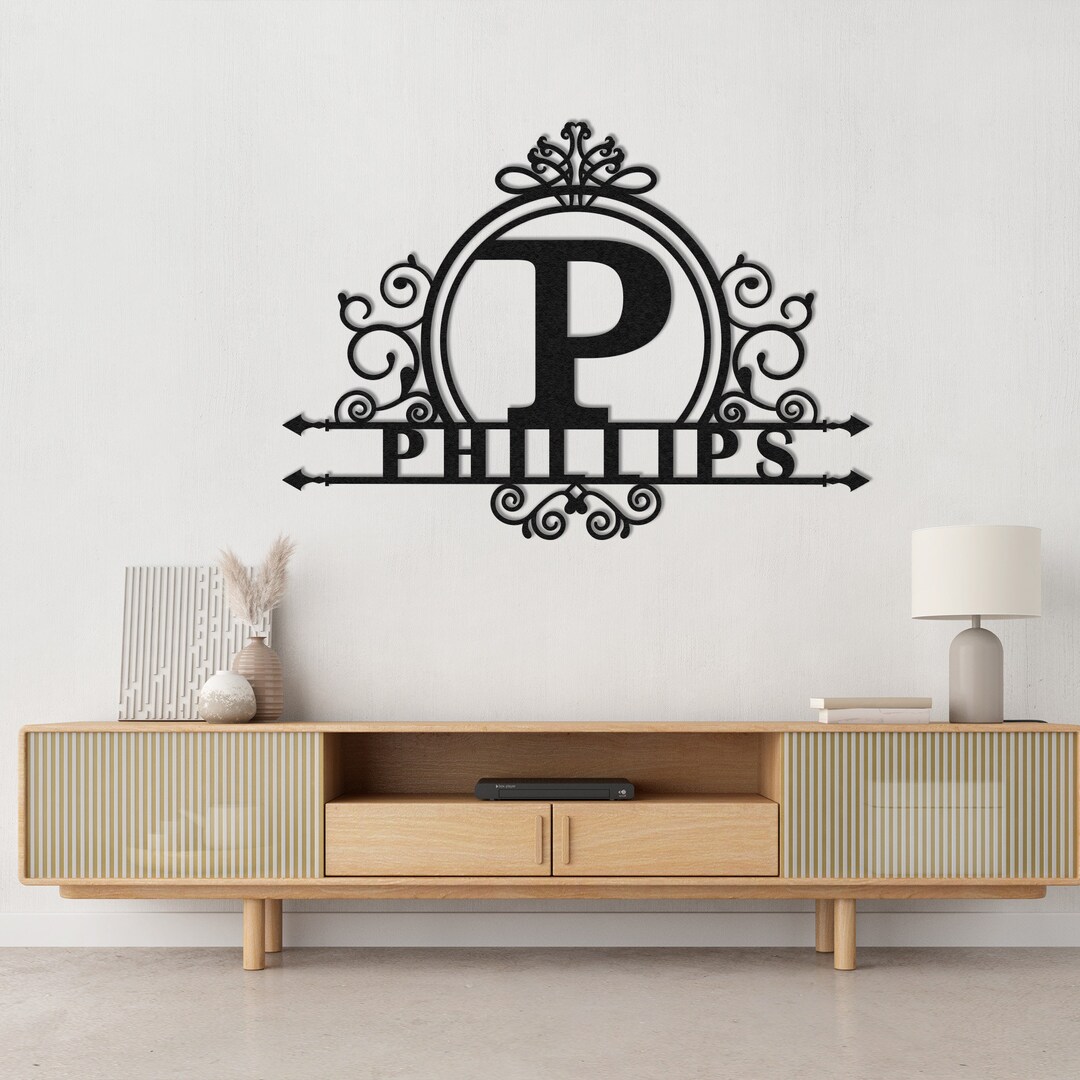 Custom Metal Name Sign: Personalized Family Wall Decor - Etsy