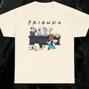 Chemise amis dessin animé, chemise papa américain, chemise The Beatles, chemise Family Guy, chemise Rick et Morty, chemise Les Simpsons, t-shirt parodie