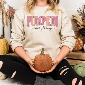 Pompoensweater | Overhemd herfstseizoen | Halloween-sweater | Herfst ronde hals | Gezellige Halloween-kleding | Pumpkin Spice-trui