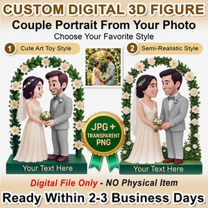 Benutzerdefinierte paar digitale Figur, personalisierte 3D Cartoon Portrait süßes Paar Geschenk für Jubiläum oder Hochzeit, digitaler Download druckbare Kunst