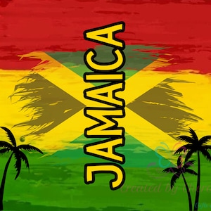 Jamaican Flag PNG: Tropical Summer Clipart (Digital Download)