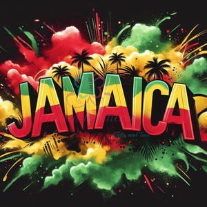 Jamaica Tumbler PNG, Colorful Design (Digital Download)