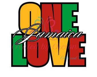 Jamaica One Love Colorful PNG