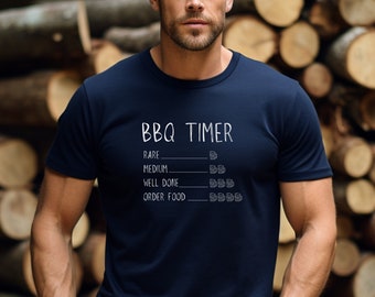BBQ Timer Shirt, Funny BBQ Shirt, Humor Cooking Drinking t-shirt, Barbecue t-shirt, BBQ Gifts For Men, Dad Husband Grandpa Father's Day
