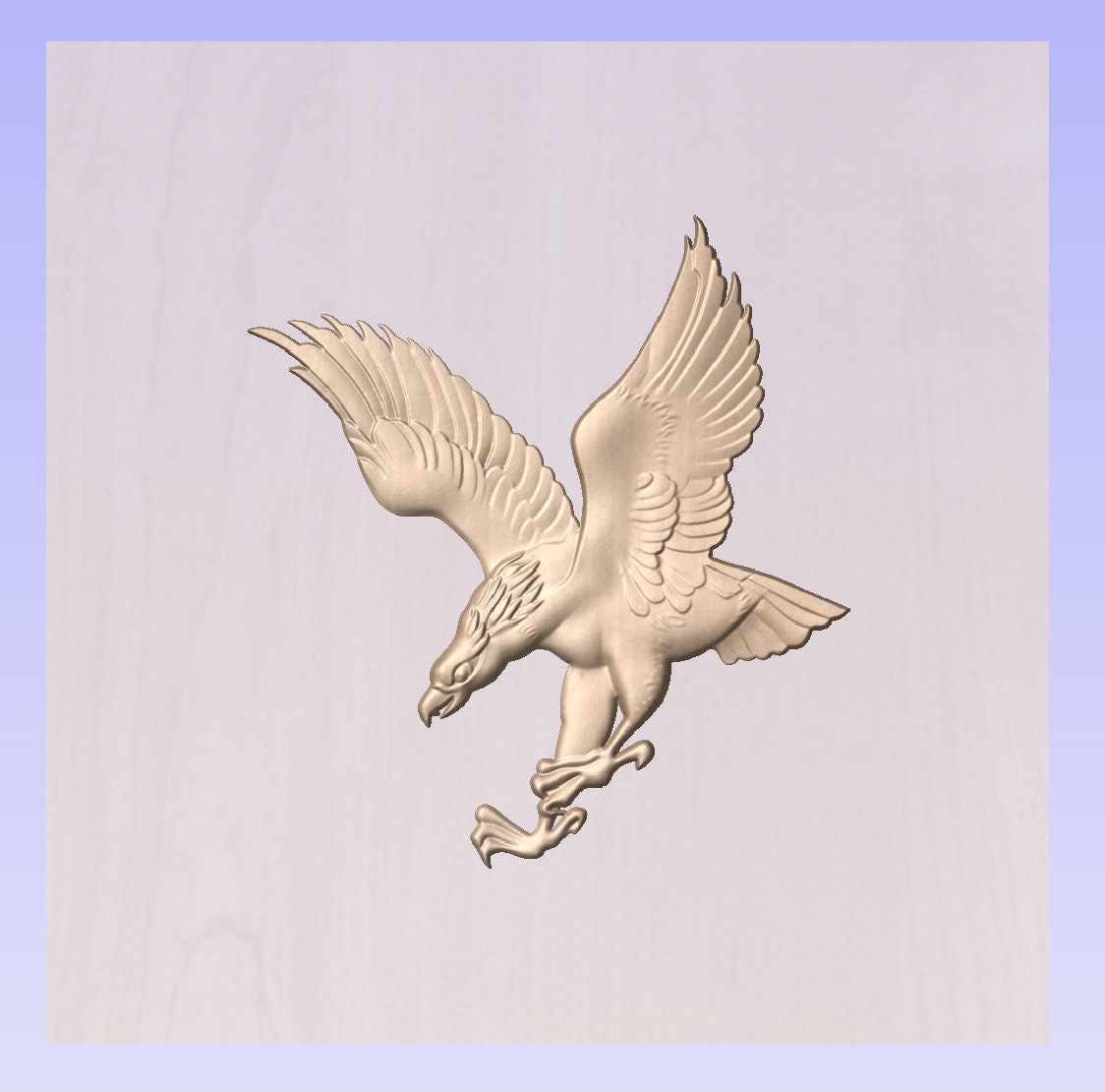 Eagle 3D Model for CNC STL File - Etsy