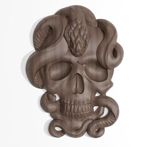 Skull 3D Model for CNC STL File