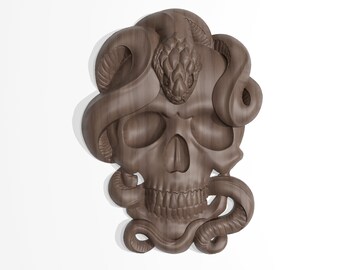 Skull 3D Model for CNC STL File