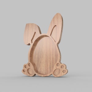 Piatto da portata coniglio Modello 3D e file Cnc (Stl, Dxf, Eps, Obj, Crv)